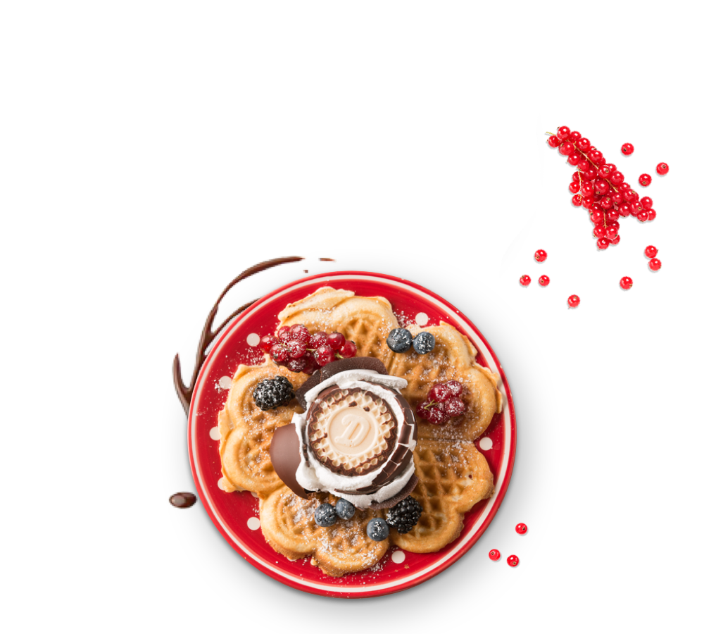Waffel mit Dickmann’s und Beeren